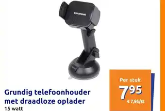 Action Grundig telefoonhouder met draadloze oplader aanbieding