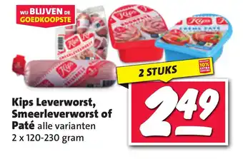 Nettorama Kips Leverworst, Smeerleverworst of Paté aanbieding