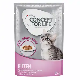 Zooplus 48x85g Kitten in Saus Concept for Life Kattenvoer aanbieding