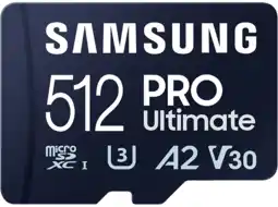 MediaMarkt Samsung Samsung Pro Ultimate – Micro Sd Kaart 512 Gb 200 & 130 Mb/s Inclusief Adapter aanbieding