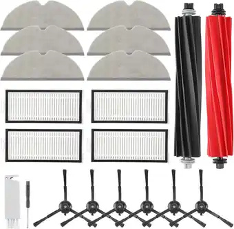 Amazon VIEWALL 20 Pack Accessoires voor Roborock Q5 Pro/Q5 Pro+/Q8 Max+/Q8 Max Stofzuiger,2 Hoofdborstels,4 HEPA-Filters,6 Dweilen,6 aanbieding