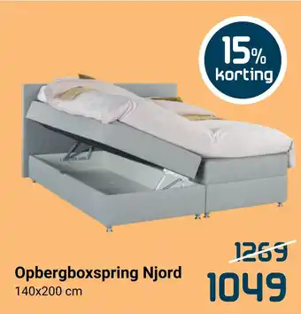 Beddenreus Opbergboxspring Njord 140x200 cm aanbieding