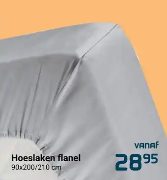 Beddenreus Hoeslaken flanel 90x200/210 cm aanbieding