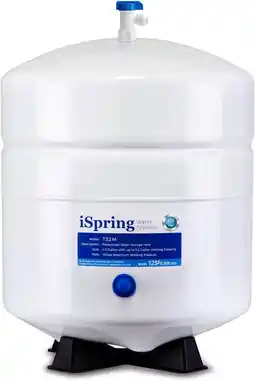 Amazon iSpring T32M Wateropslagtank onder druk met Kogelklep voor Omgekeerde Osmose RO Systemen, 4 Gallon, 1/4 Tankklep Inbegrepen aanbieding