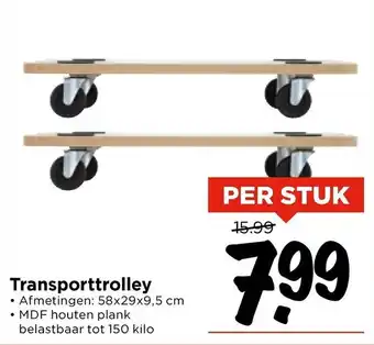 Vomar Voordeelmarkt Transporttrolley aanbieding