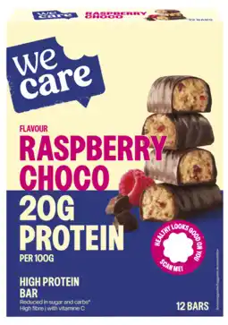 De Online Drogist WeCare Raspberry Choco High Protein Bar aanbieding