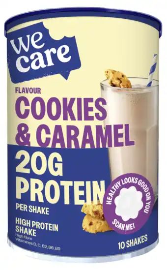 De Online Drogist Wecare Cookies & Caramel Meal Replacement Shake aanbieding