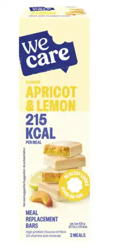 De Online Drogist WeCare Meal Replacement Bars Apricot & Lemon aanbieding