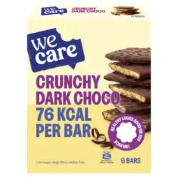 De Online Drogist WeCare Crunchy Dark Choco Bars aanbieding