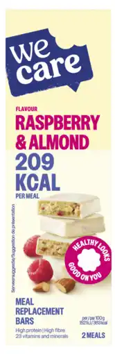 De Online Drogist WeCare Meal Replacement Bars Raspberry & Almond aanbieding