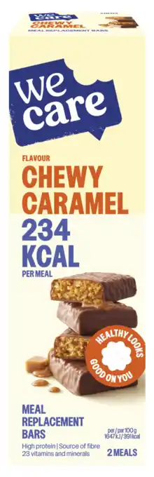 De Online Drogist Wecare Meal Replacement Bars Chewy Caramel aanbieding