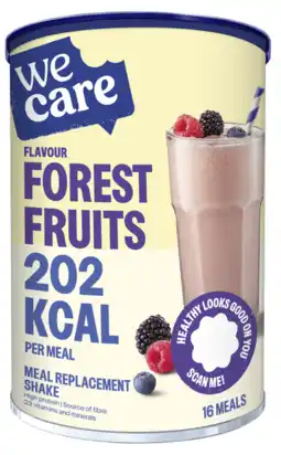 De Online Drogist Wecare Forest Fruits Meal Replacement Shake aanbieding