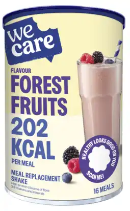 De Online Drogist Wecare Forest Fruits Meal Replacement Shake aanbieding