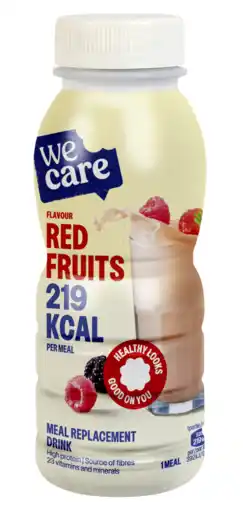 De Online Drogist WeCare Meal Replacement Drink Red Fruits aanbieding