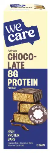 De Online Drogist Wecare Chocolate High Protein Bars aanbieding