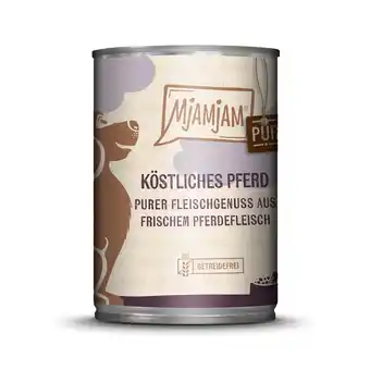 Zooplus 6 x 400 g MjAMjAM puur vleesgenot heerlijk paard puur hondenvoer nat aanbieding
