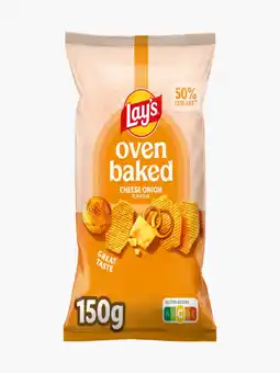 Flink Lay's Oven Baked Cheese Onion Chips 150g aanbieding