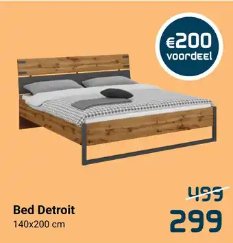 Beddenreus Bed Detroit 140x200 cm aanbieding