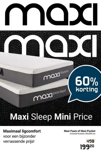 Beddenreus Maxi Foam of Maxi Pocket aanbieding