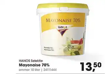 HANOS Hanos Selektie Mayonaise 70% 10 liters aanbieding