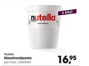 HANOS Nutella Hazelnootpasta 3 kilo aanbieding