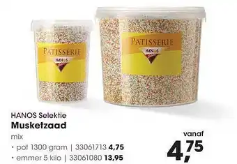 HANOS Hanos Selektie Musketzaad aanbieding