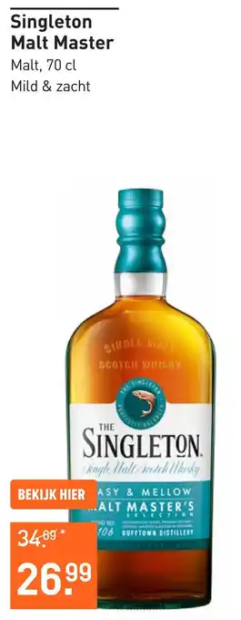 Gall & Gall Singleton Malt Master aanbieding