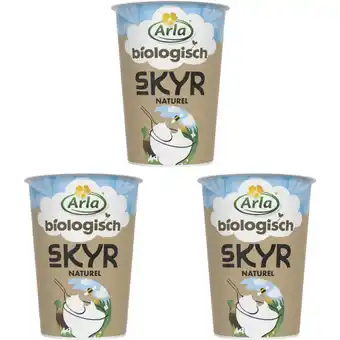 Albert Heijn Arla Biologisch skyr naturel yoghurt 3-pack aanbieding