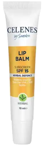 De Online Drogist Celenes By Sweden Lip Balm Sunscreen SPF15 Herbal Defense aanbieding