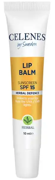 De Online Drogist Celenes By Sweden Lip Balm Sunscreen SPF15 Herbal Defense aanbieding