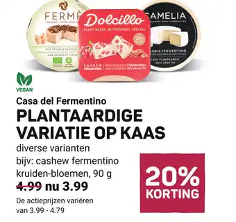 Ekoplaza Casa del fermentino Plantaardige variatie op kaas aanbieding