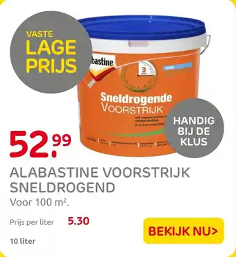 Praxis ALABASTINE VOORSTRIJK SNELDROGEND aanbieding