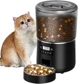 Amazon jutyum Voederautomaat voor katten, 4 liter, voederautomaat voor huisdieren, voederautomaat hond, tot 9 porties/4 maaltijden p aanbieding