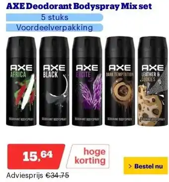 Bol.com AXE Deodorant Bodyspray Mix set aanbieding