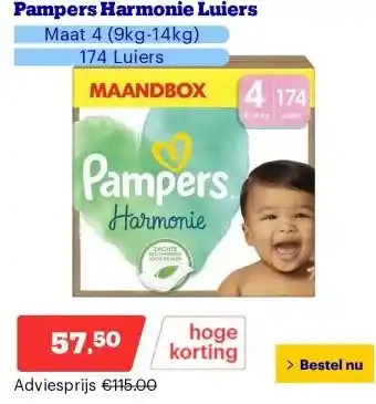 Bol.com Pampers Harmonie Luiers aanbieding