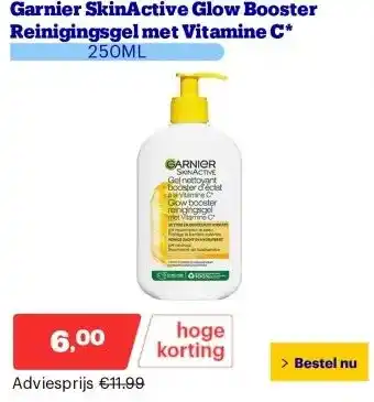 Bol.com Garnier SkinActive Glow Booster Reinigingsgel met Vitamine C* aanbieding