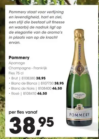 HANOS Pommery aanbieding