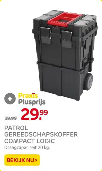 Praxis PATROL GEREEDSCHAPSKOFFER COMPACT LOGIC aanbieding