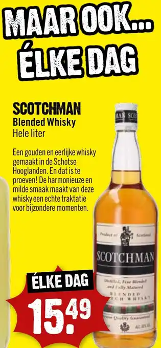 Dirck 3 Scotchman Blended Whisky aanbieding