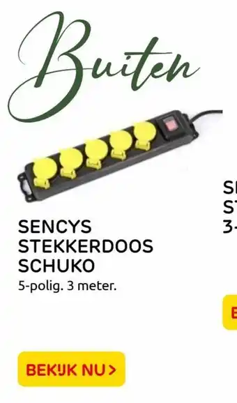 Praxis Sencys Stekkerdoos Schuko 3 meter aanbieding