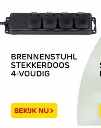 Praxis Brennenstuhl Stekkerdoos 4-Voudig aanbieding