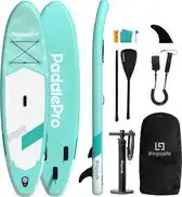 Bol.com LifeGoods SUP Board Allround Compact - 100 KG Draagkracht - Opblaasbaar - Compleet SUP pakket - Mintgroen aanbieding