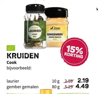 Ekoplaza Kruiden Cock gember gemalen 10g aanbieding