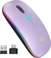 Bol.com Draadloze Muis - Dual Mode - Ergonomisch en Stil - Met Kleurverlichting aanbieding