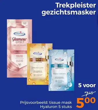 Trekpleister Trekpleister gezichtsmasker aanbieding