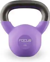 Betersport Kettlebell - Focus Fitness Vinyl - 6 kg - Paars aanbieding