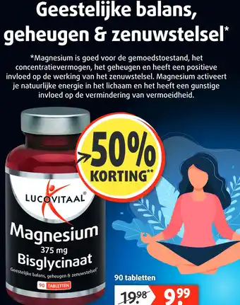 Lucovitaal Magnesium 375 mg Bisglycinaat aanbieding