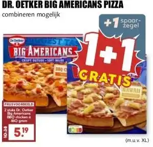 MCD Supermarkt DR. OETKER BIG AMERICANS PIZZA aanbieding