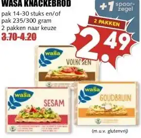 MCD Supermarkt WASA KNÄCKEBRÖD aanbieding