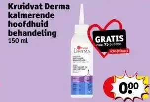 Kruidvat Kruidvat Derma kalmerende hoofdhuid behandeling 150 ml aanbieding